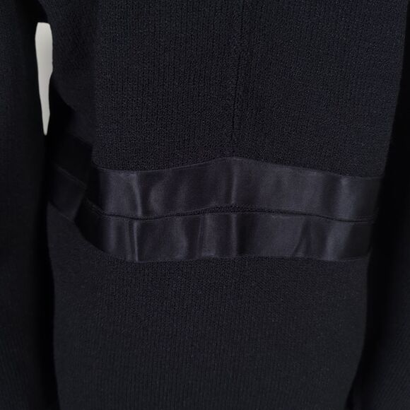 Vintage 90s Adolfo Saks Santana Knit Blazer Dress Size M Rhinestone Buttons - Picture 10 of 16